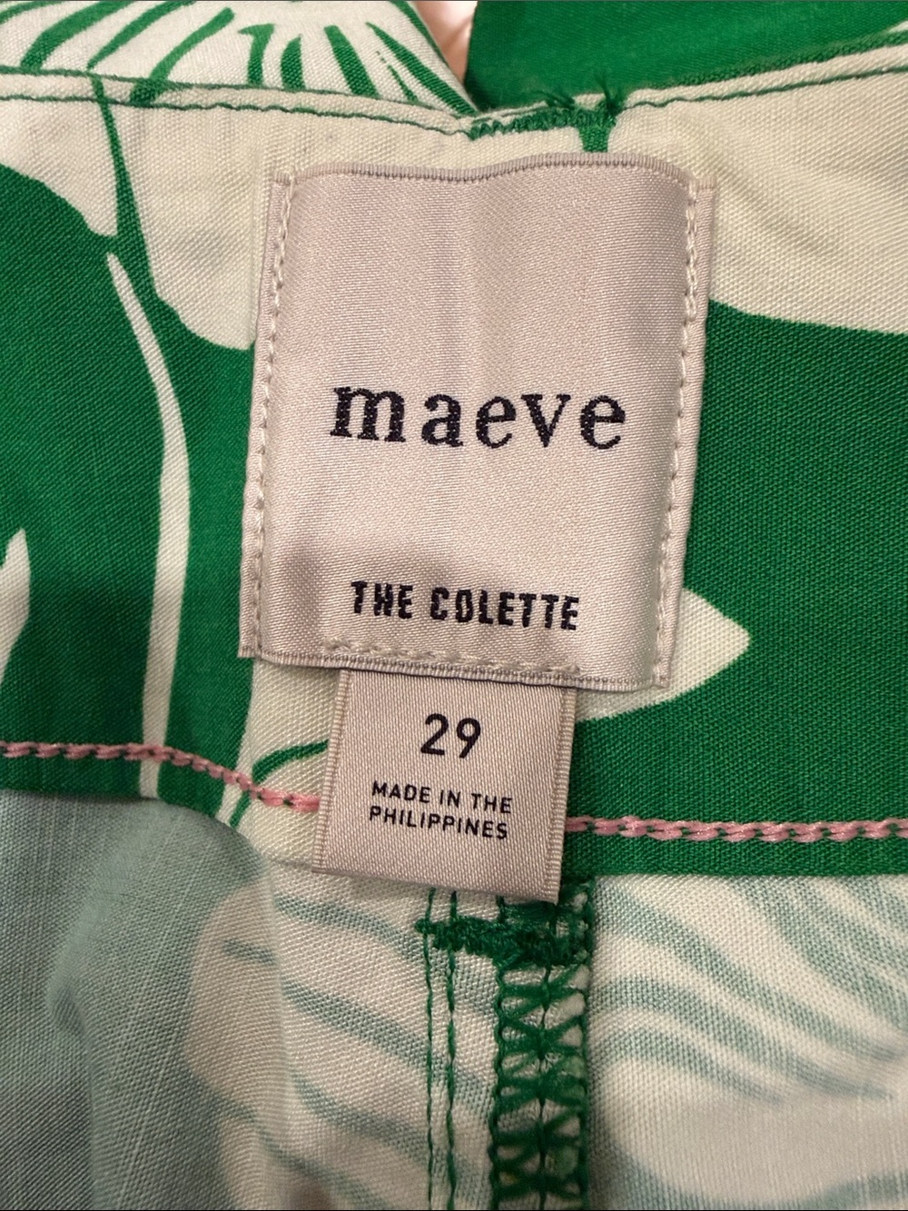 Anthropologie Green Wide-Leg Floral Pants - Picture 8 of 8